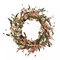 Summer Posey Artificial Mini Zinnia Caspia 24 Inch Decorative Floral Wreath